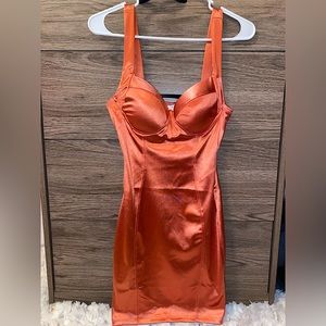 Silk Coral Homecoming Dress